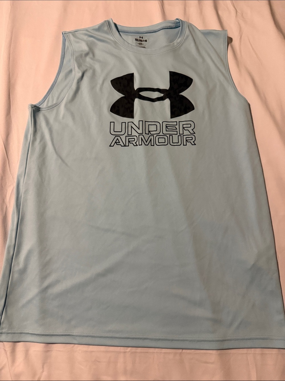 Under Armour Light Blue Tank with Black Logo
